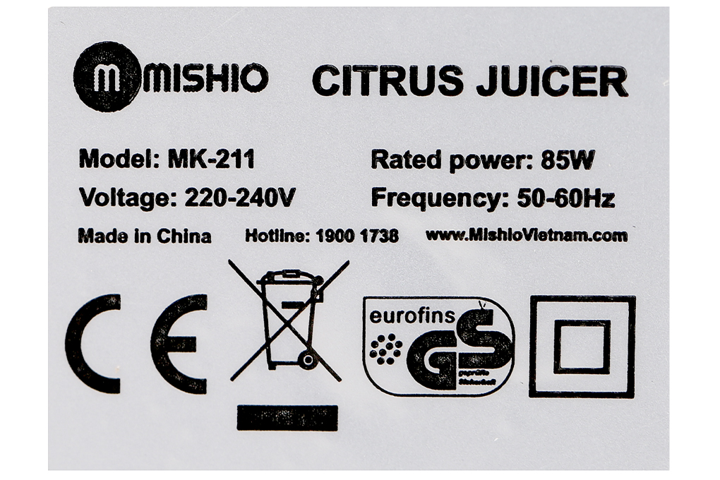 Siêu thị máy vắt cam Mishio 85W MK-211