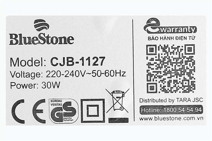 Máy vắt cam BlueStone 30W CJB-1127 Màu Trắng - Cam