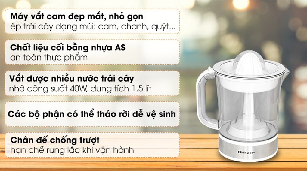 Máy vắt cam Sharp 40W EJ-J415-WH