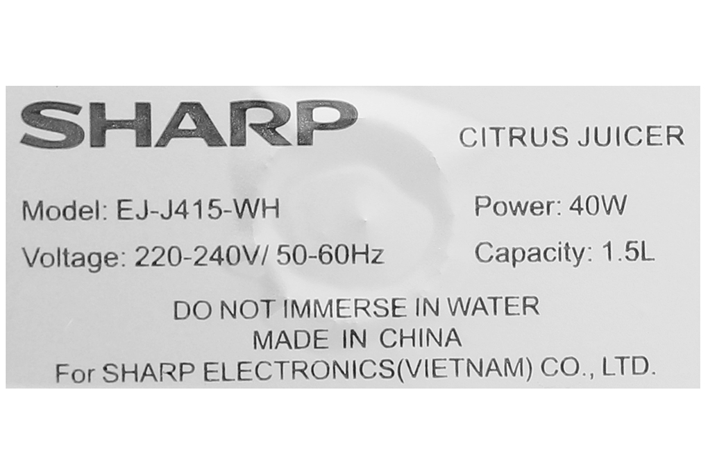 Máy vắt cam Sharp 40W EJ-J415-WH Màu Trắng