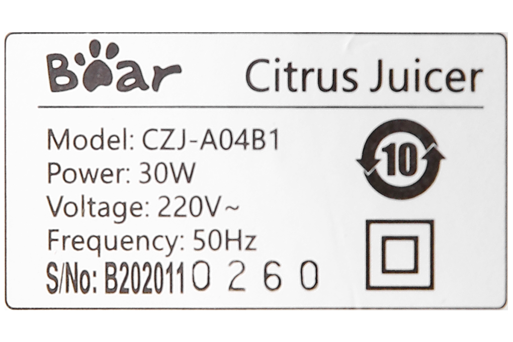Máy vắt cam BEAR CZJ-A04B1 Màu Trắng - Cam