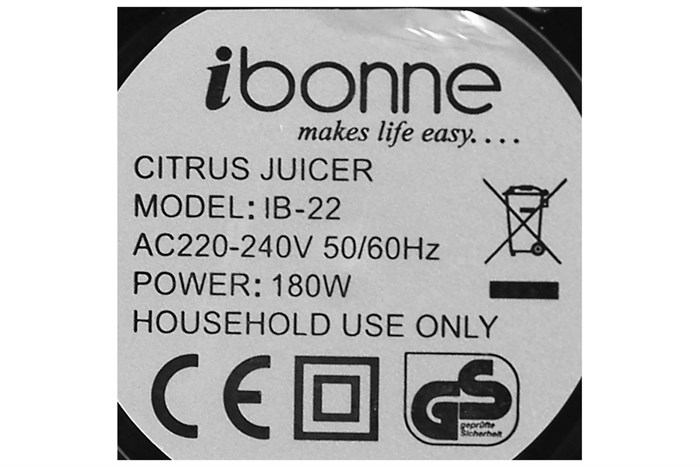Máy vắt cam iBonne 180W IB-22 Màu Trắng/Đen