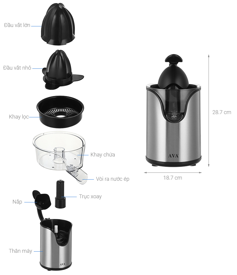 Máy vắt cam AVA 130W GS-402Y