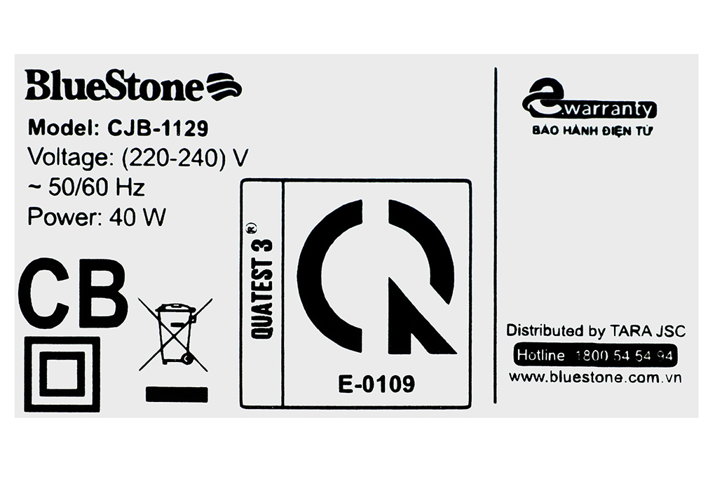 Máy vắt cam BlueStone 40W CJB-1129 Màu Trắng