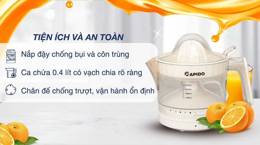Máy vắt cam Rapido ROJ-40D