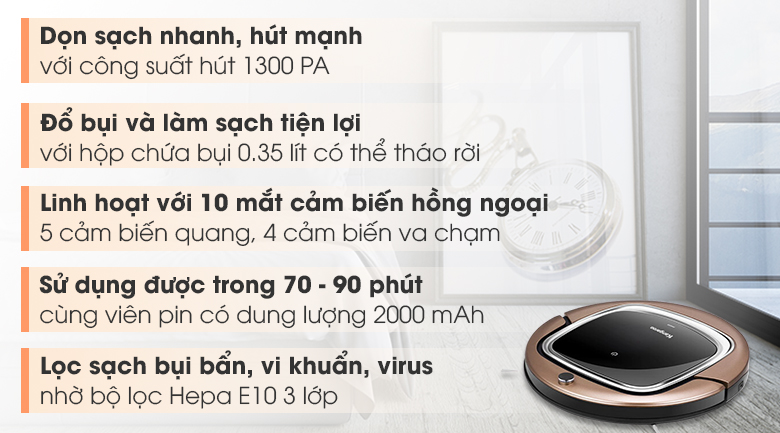 Robot hút bụi Kangaroo KGRB01 Nâu - 2
