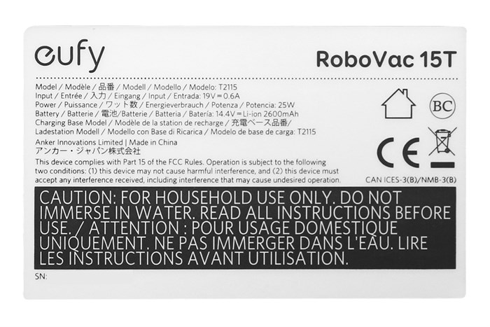 Robot hút bụi Eufy Robovac 15T - T2115 Màu Nâu