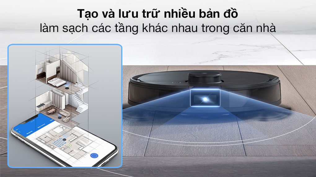 Robot hút bụi lau nhà Ecovacs Deebot Ozmo T8 AIVI