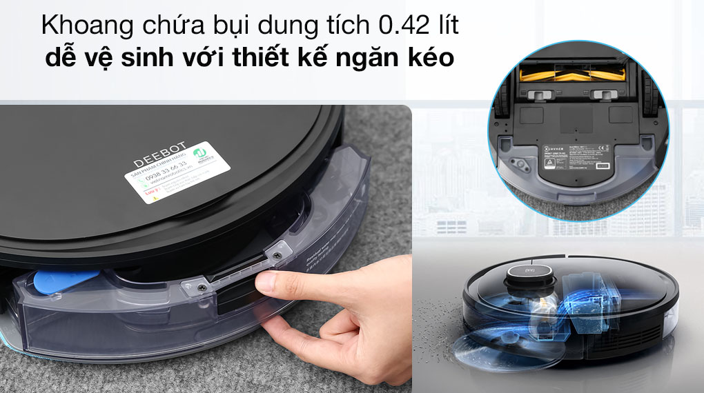 Robot hút bụi lau nhà Ecovacs Deebot Ozmo T8 AIVI