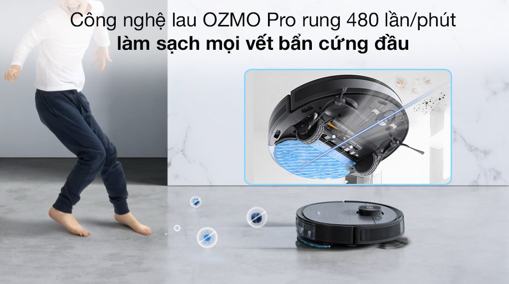 Robot hút bụi lau nhà Ecovacs Deebot Ozmo T8 AIVI