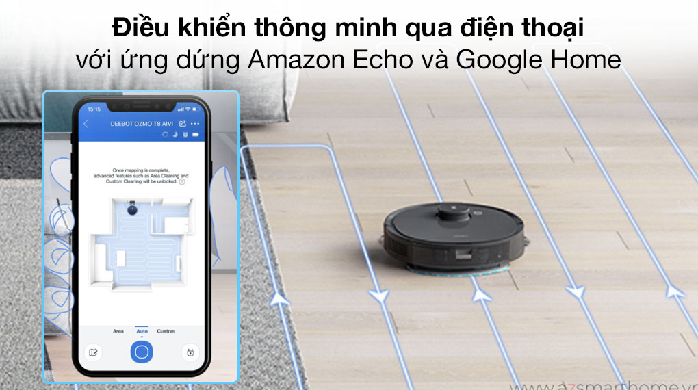 Robot hút bụi lau nhà Ecovacs Deebot Ozmo T8 AIVI