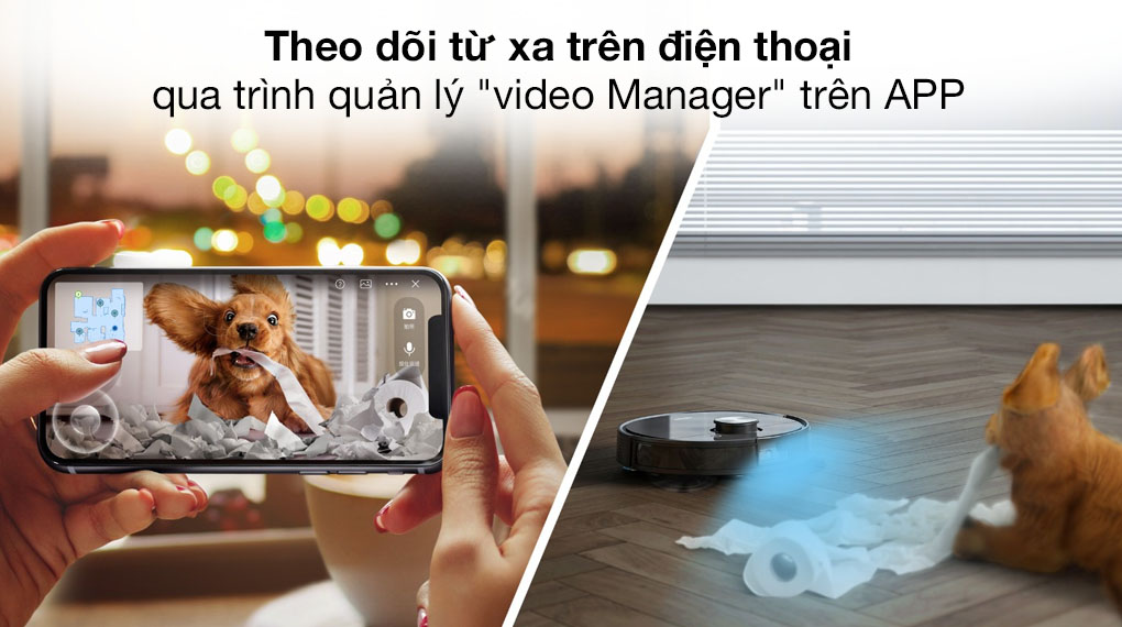 Robot hút bụi lau nhà Ecovacs Deebot Ozmo T8 AIVI