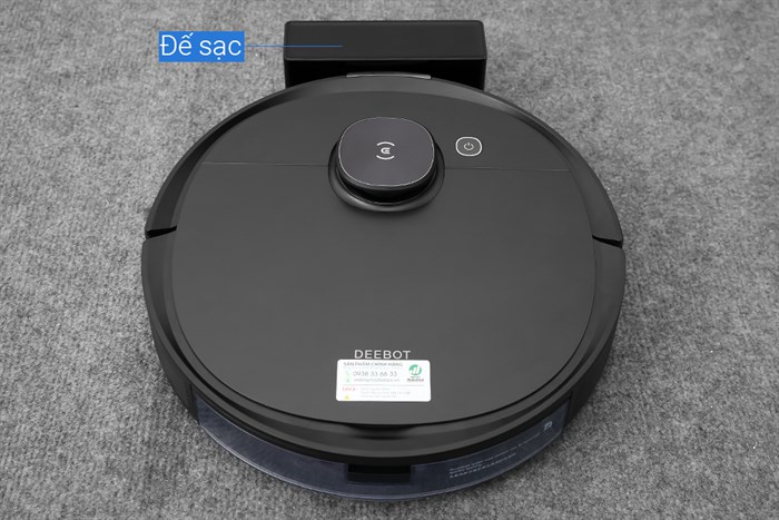 Robot hút bụi lau nhà Ecovacs Deebot Ozmo T8 AIVI Màu Đen