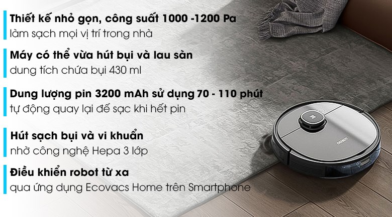 Robot hút bụi lau nhà Ecovacs Deebot OZMO 920