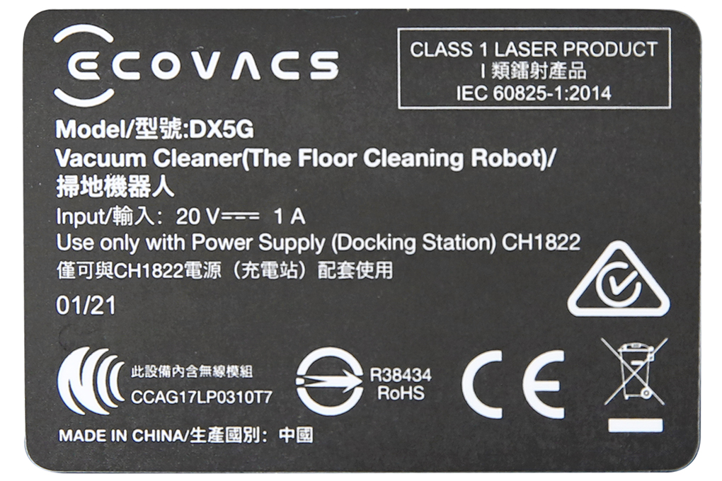 Robot hút bụi lau nhà Ecovacs Deebot OZMO 920 Màu Đen
