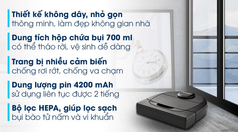 Robot hút bụi Neato Botvac Connected D601
