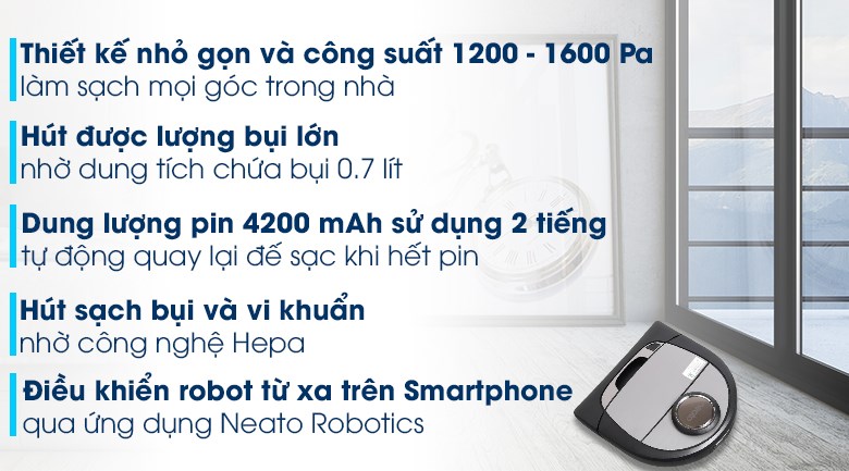 Robot hút bụi Neato Botvac Connected D702