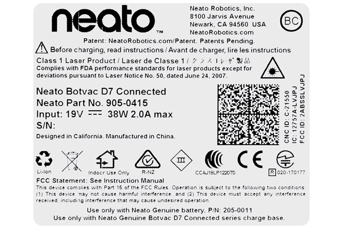 Robot hút bụi Neato Botvac Connected D702 Màu Đen - Xám