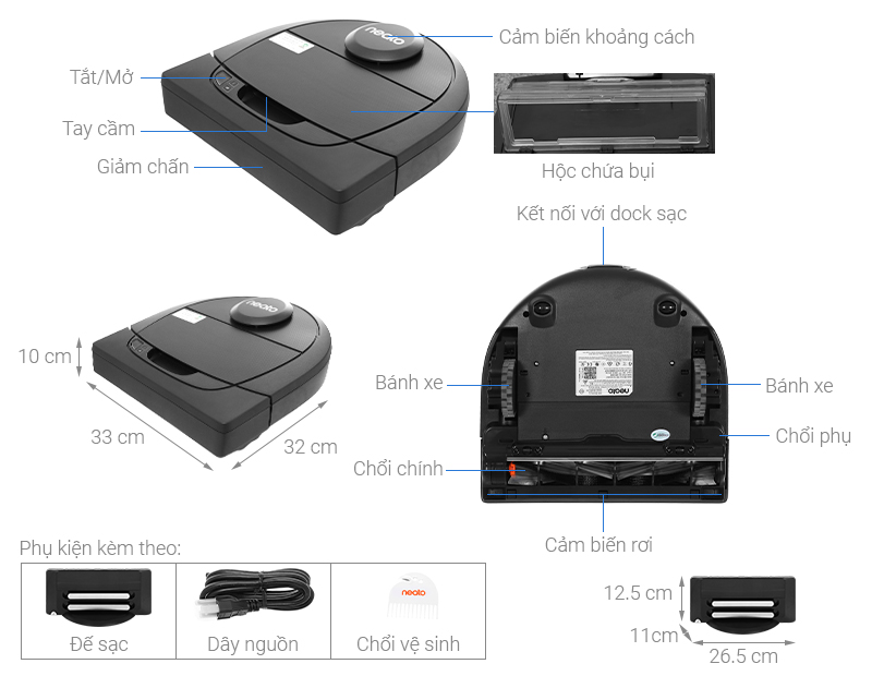 Robot hút bụi Neato Botvac Connected D401