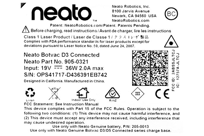 Robot hút bụi Neato Botvac Connected D302 Màu Xám