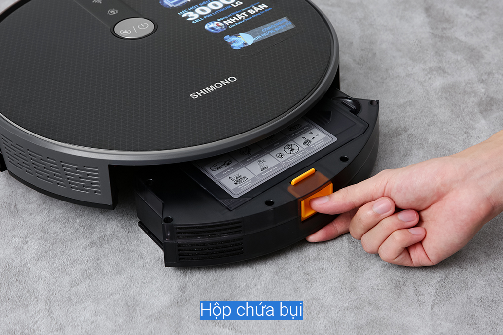 Robot hút bụi lau nhà Shimono RS38B Màu Đen