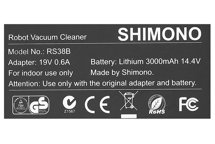 Robot hút bụi lau nhà Shimono RS38B Màu Đen