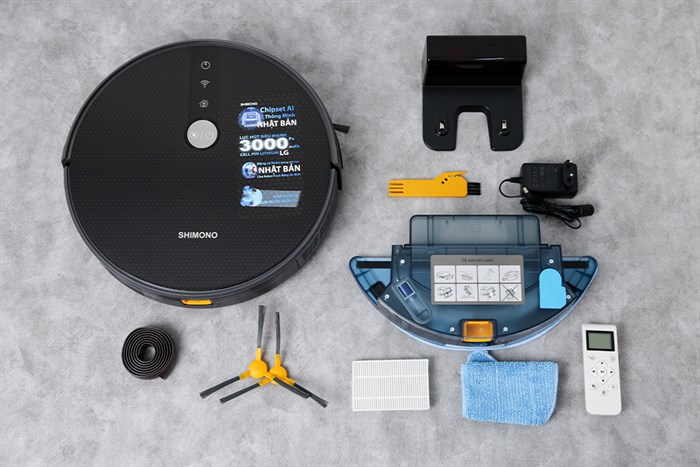 Robot hút bụi lau nhà Shimono RS38B Màu Đen