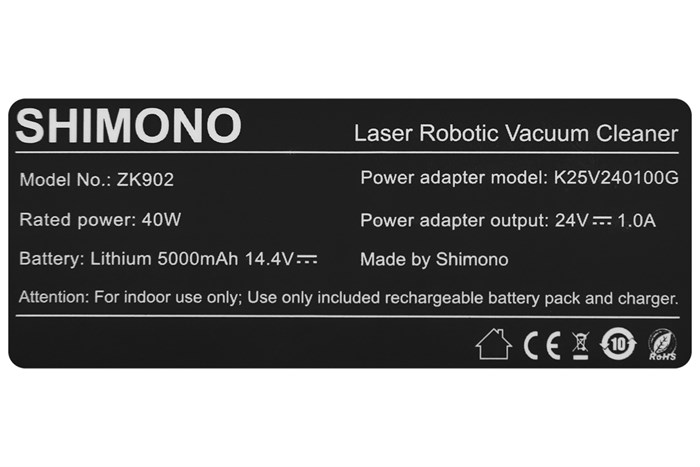 Robot hút bụi lau nhà Shimono ZK902 Màu Trắng