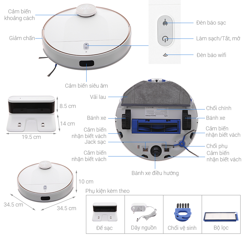 Robot hút bụi lau nhà Eufy Robovac L70 Hybrid T2190