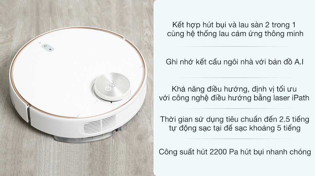 Robot hút bụi lau nhà Eufy Robovac L70 Hybrid T2190