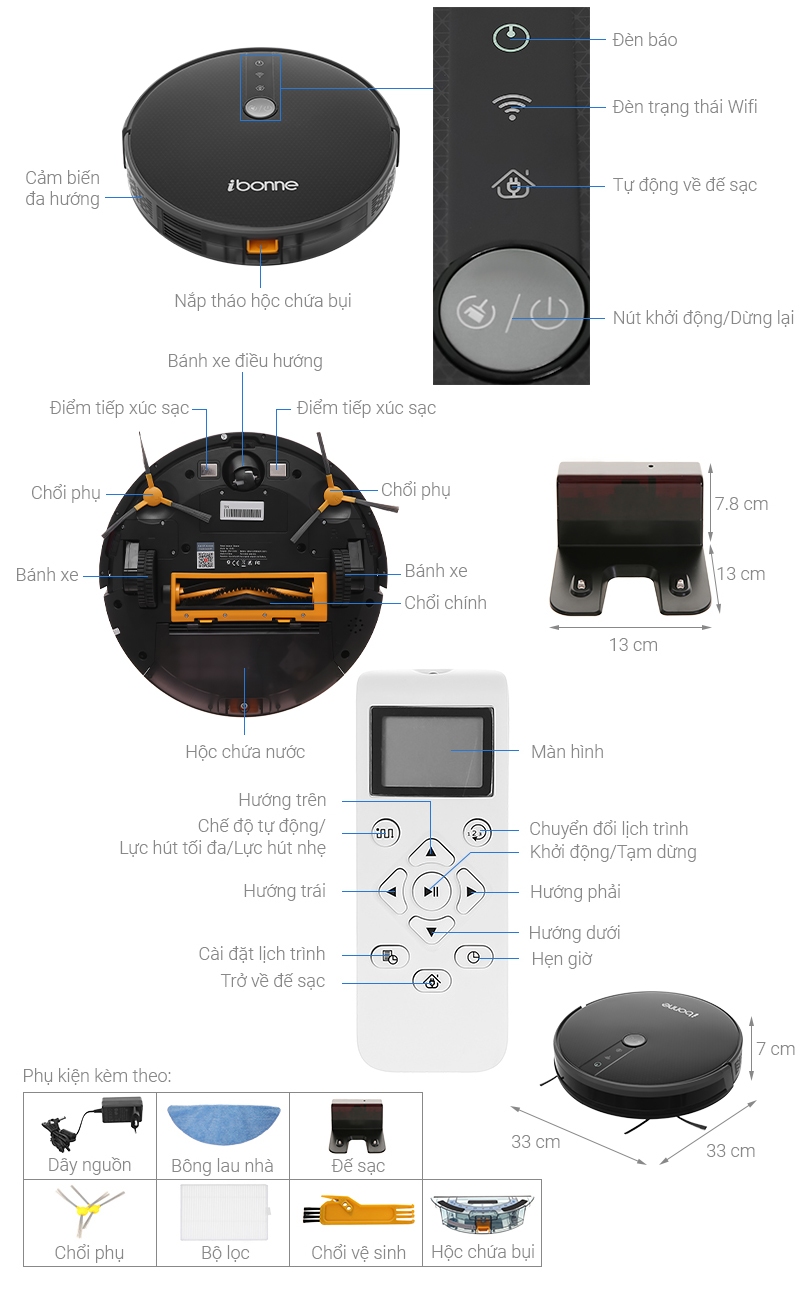 Robot hút bụi iBonne IB-32