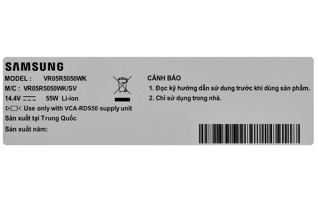 Robot hút bụi lau nhà Samsung VR05R5050WK/SV Màu Đen