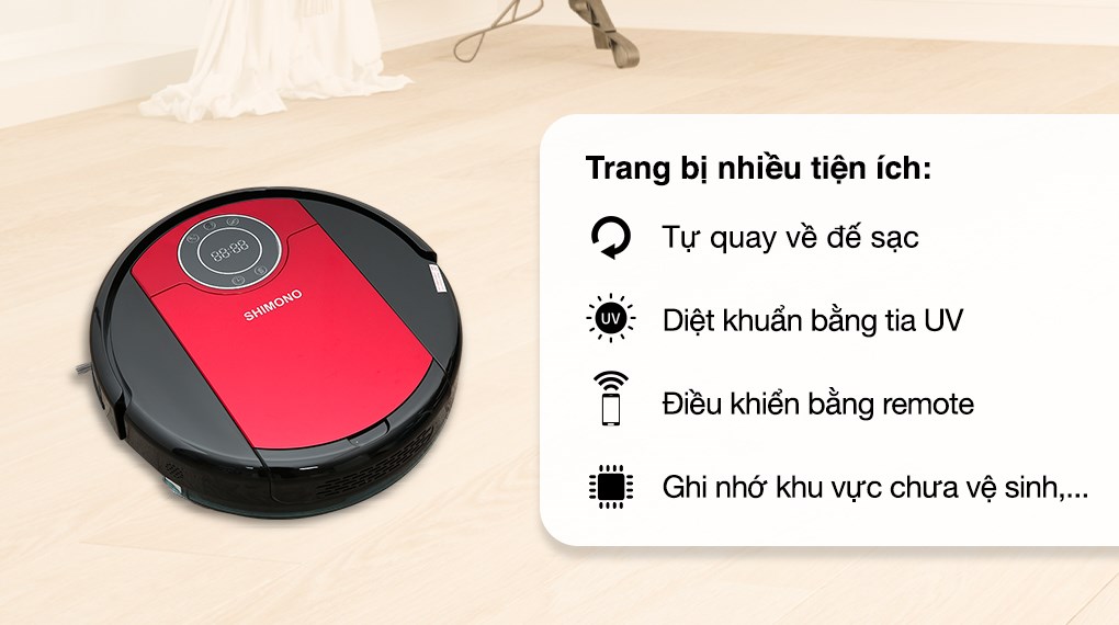 Robot hút bụi lau nhà Shimono ZK808 RB