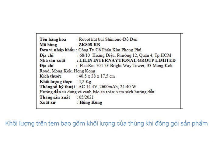 Robot hút bụi lau nhà Shimono ZK808 RB Màu Đen - Đỏ