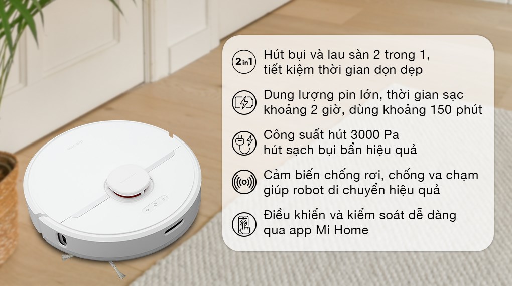 Robot hút bụi lau nhà Dreame D9