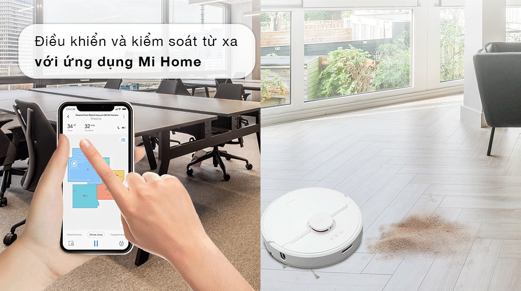 Robot hút bụi lau nhà Dreame D9