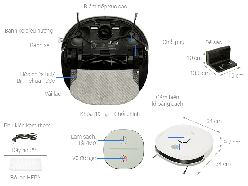 Robot hút bụi lau nhà Midea M6