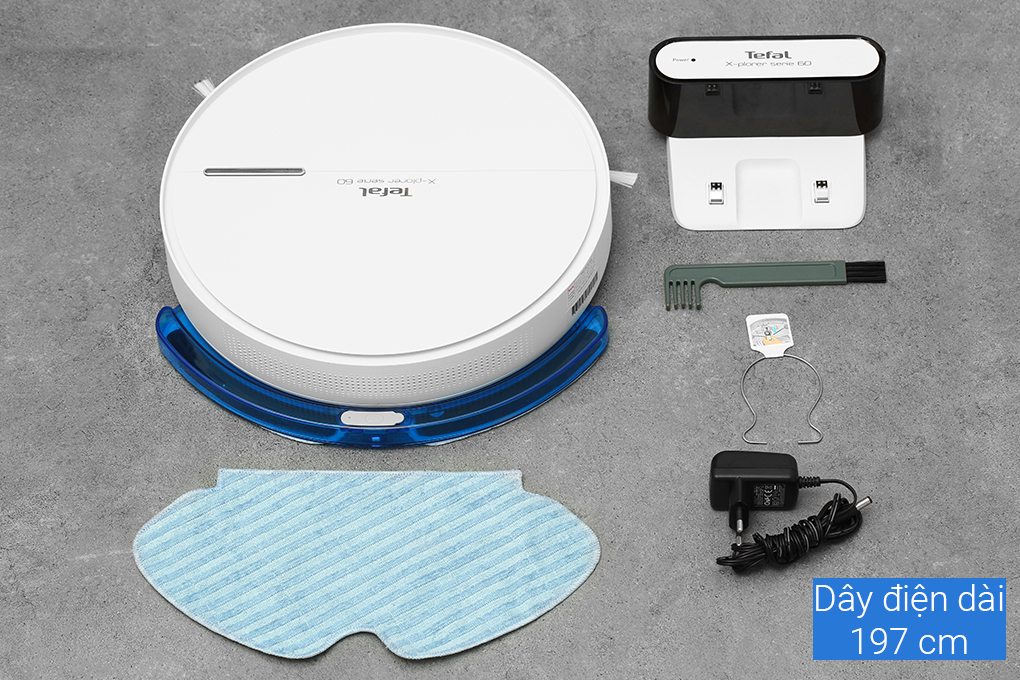 Robot hút bụi lau nhà Tefal RG7447WH Màu Trắng