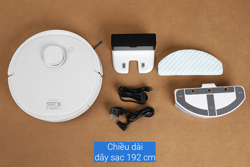 Robot hút bụi lau nhà Ecovacs Deebot T9 Màu Trắng