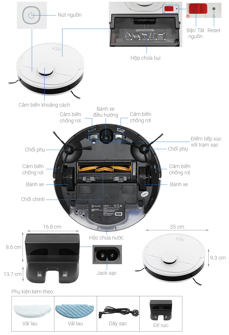 Robot hút bụi lau nhà Ecovacs Deebot N8 Pro