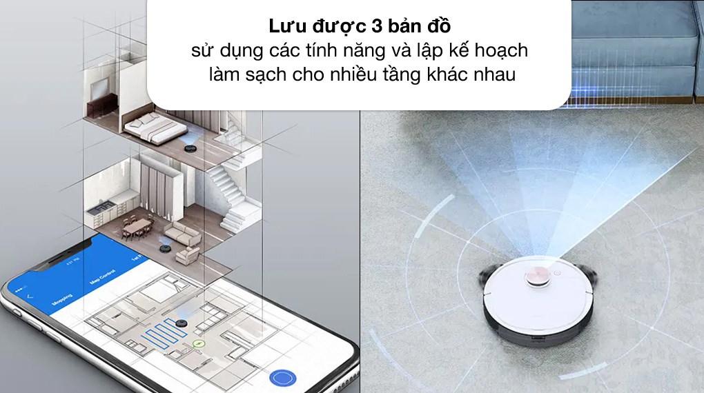 Robot hút bụi lau nhà Ecovacs Deebot T8 Max