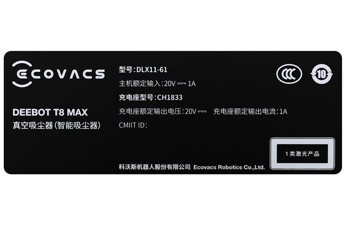 Robot hút bụi lau nhà Ecovacs Deebot T8 Max Màu Trắng