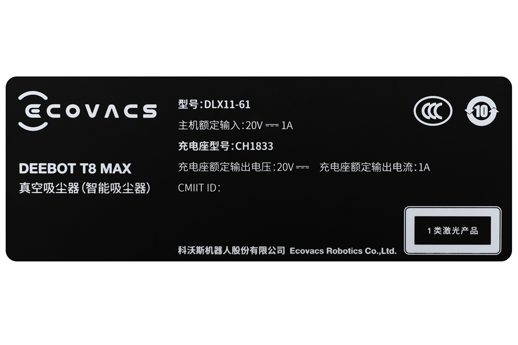 Robot hút bụi lau nhà Ecovacs Deebot T8 Max Màu Trắng