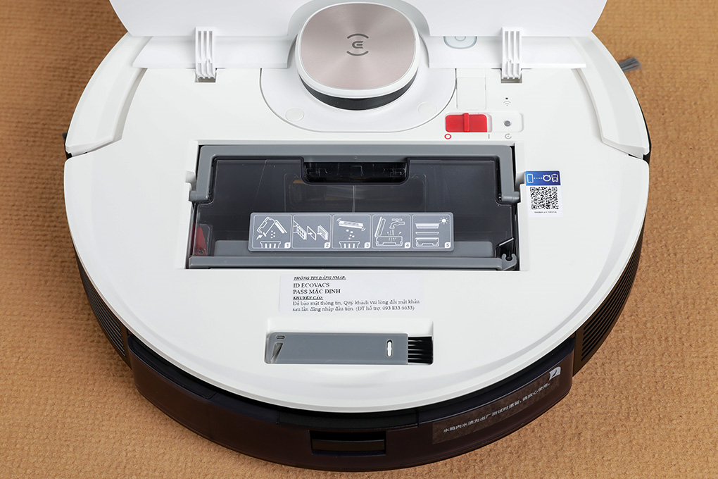 Robot hút bụi lau nhà Ecovacs Deebot T8 Max Màu Trắng