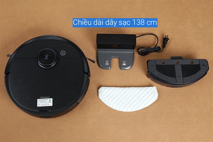 Robot hút bụi lau nhà Ecovacs Deebot T9 AIVI Màu Đen
