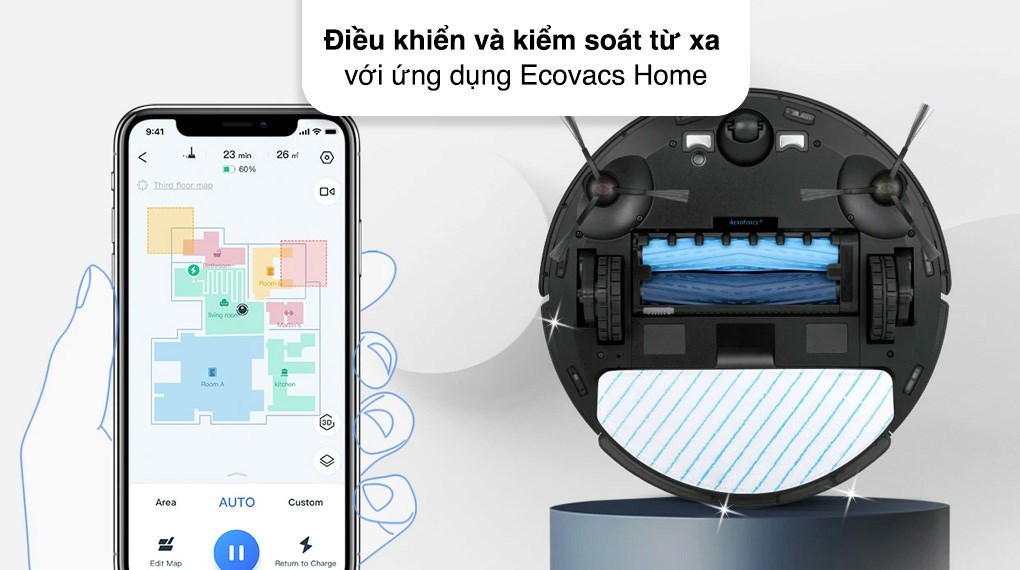 Robot hút bụi lau nhà Ecovacs Deebot T9 AIVI Plus