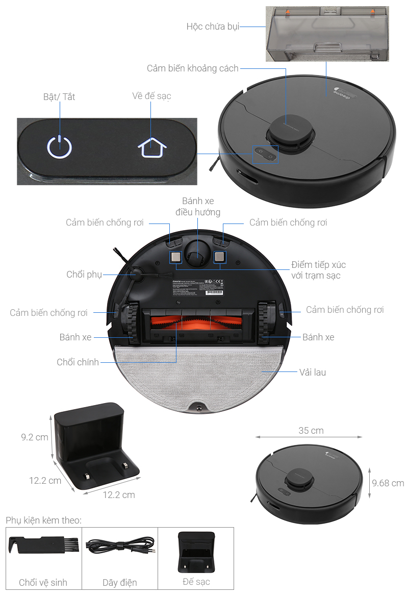 Robot hút bụi lau nhà Dreame D9 MAX