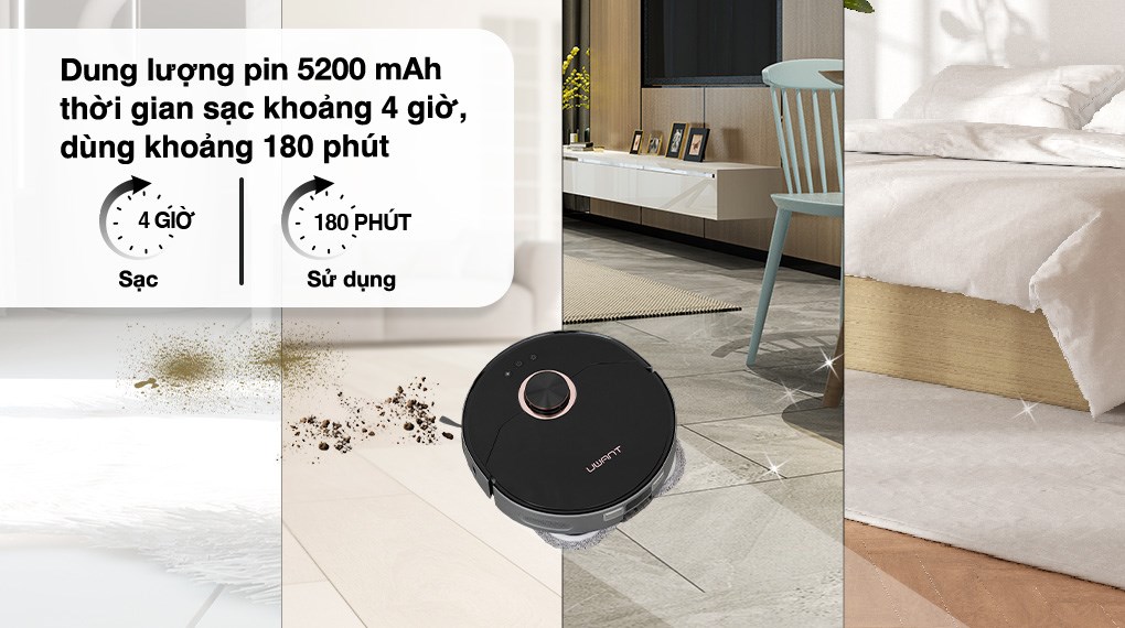 Robot hút bụi lau nhà Uwant U200