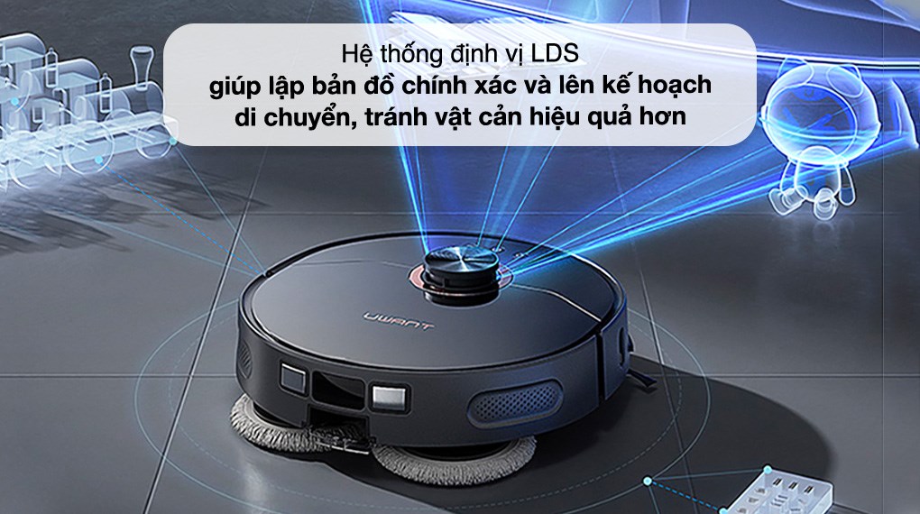 Robot hút bụi lau nhà Uwant U200