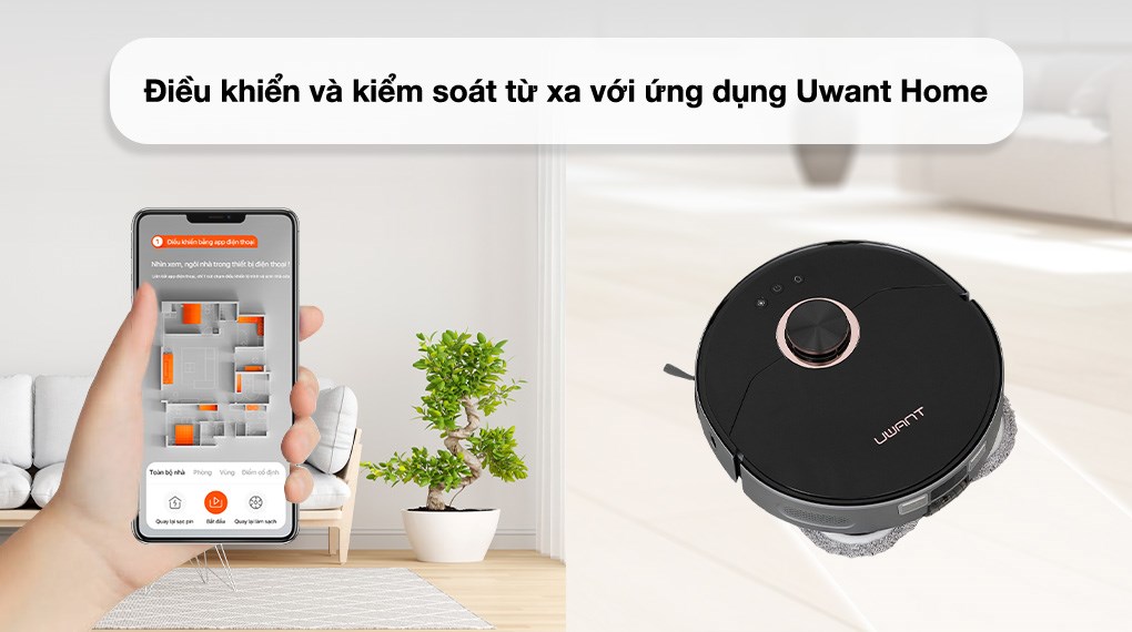 Robot hút bụi lau nhà Uwant U200